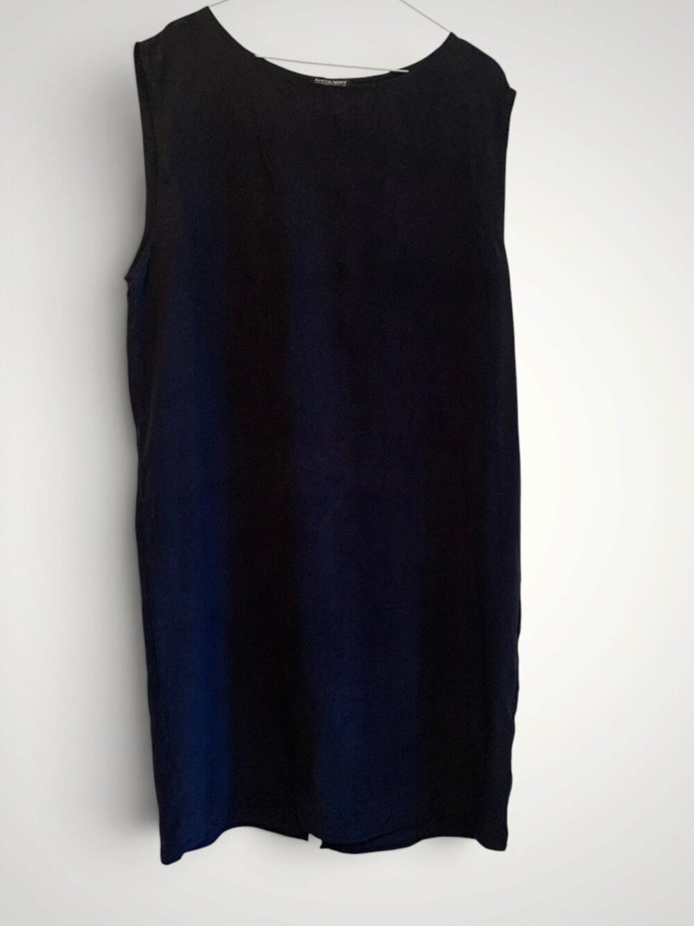 American Apparel black washed silk shift dress, Size M/L